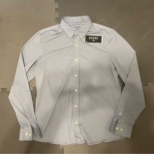 Mens Rhone Slim Fit Commuter Button Up Shirt Large